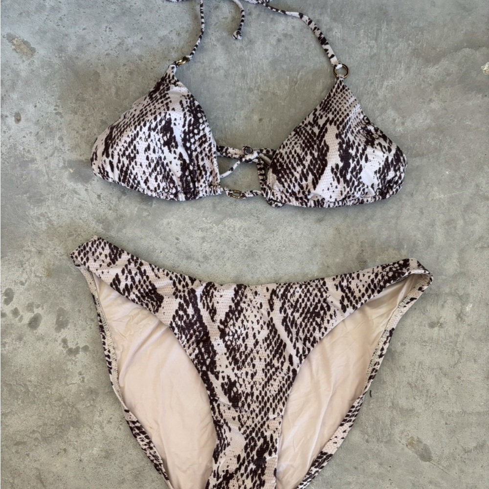BCBGMaxAzria Animal Snake Print Bikini
